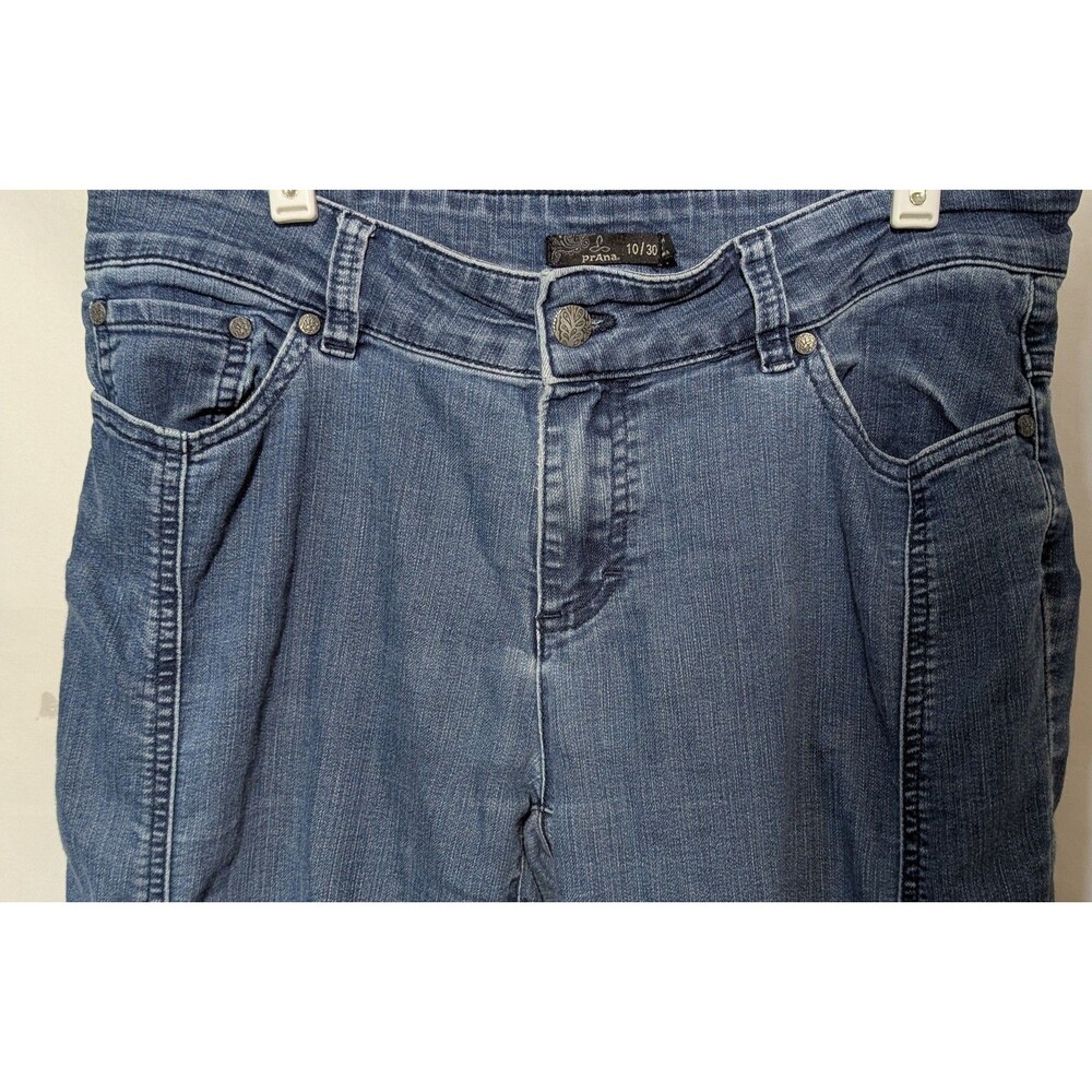 PrAna Organic Cotton Soma Slim Blue Jeans Womens 10/30 Stretch Denim Mid Rise - Picture 6 of 10